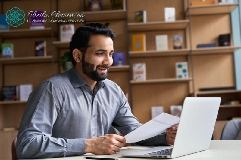 Man working at his computer